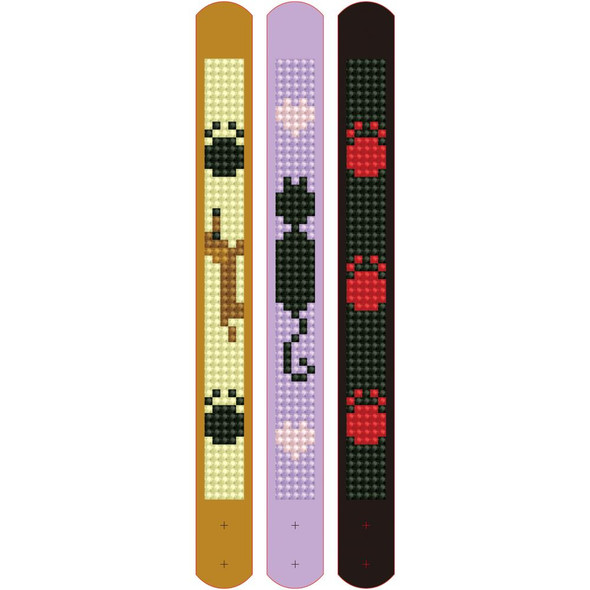 OakridgeStores.com | Diamond Dotz - Assorted Pets 3/Pkg Diamond Dotz DOTZIES Bracelets Facet Art Kit 1"X9" (DTZ11005) 4897073245669