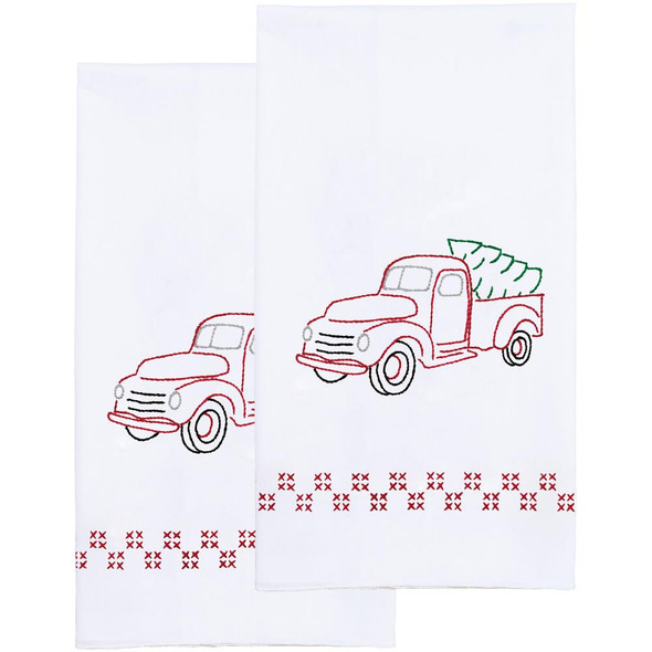 OakridgeStores.com | Jack Dempsey - Old Truck Jack Dempsey Stamped Decorative Hand Towel Pair 17"X28" (320 879) 013155028799