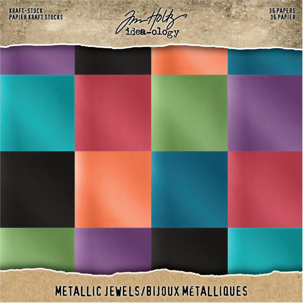 OakridgeStores.com | Advantus - Jewels Idea-Ology Paper Stash Kraft Metallic Paper Pad 8"X8" 36/Pkg (TH93781) 040861937817