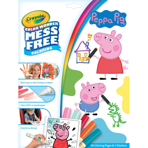 OakridgeStores.com | Crayola - Peppa Pig Crayola Color Wonder Coloring Pad & Markers (75-70000) 071662270001