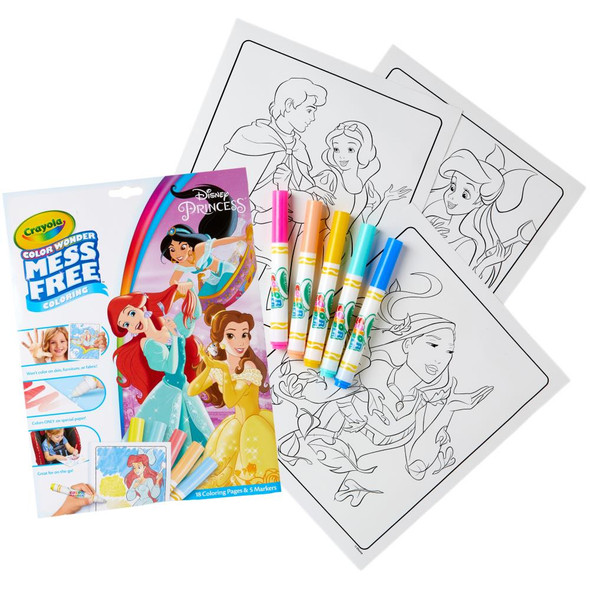 OakridgeStores.com | Crayola - Princess Crayola Color Wonder Coloring Pad & Markers (75-7003) 071662870034