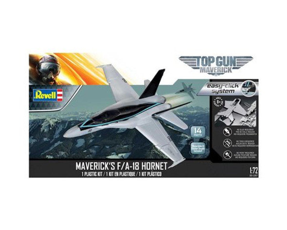 OakridgeStores.com | REVELL 1/72 F/A18E Super Hornet Top Gun Maverick Plastic Model Airplane Kit (112-1267) 031445012686
