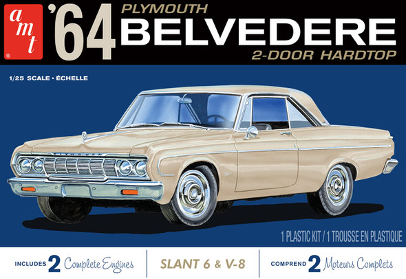 OakridgeStores.com | AMT 1/25 1964 Plymouth Belvedere Plastic Model Car Kit (116-1188M) 849398040799