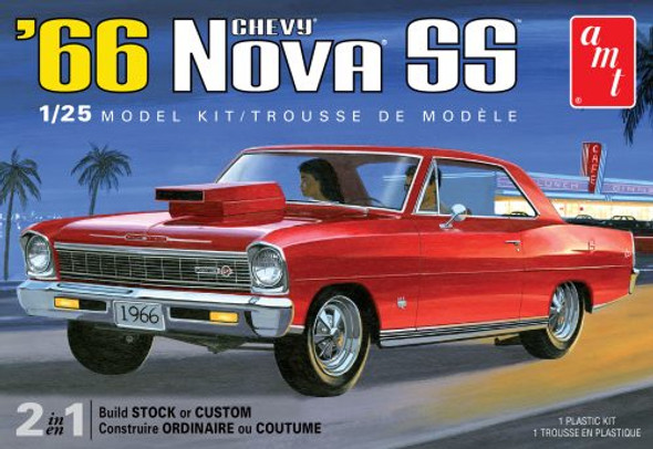 OakridgeStores.com | AMT 1/25 1966 Chevy Nova SS Plastic Model Car Kit (116-1198M) 849398041529