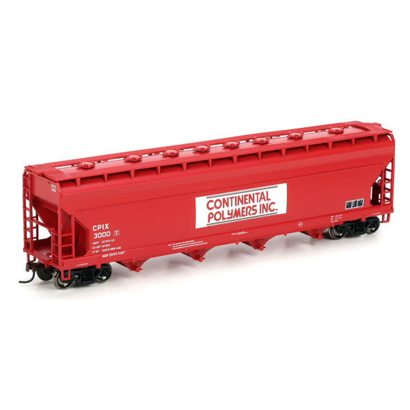 OakridgeStores.com | BACHMANN HO 56' Hopper CONTINENTAL POLYMERS #3000 Train Car (160-17510) 022899175102