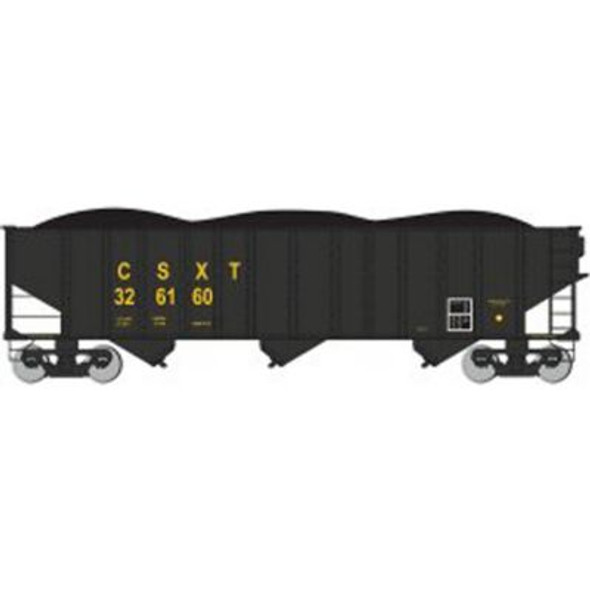 OakridgeStores.com | BACHMANN HO 100-Ton 3-Bay Hopper, CSX #326160 Train Car (160-18705) 022899187051