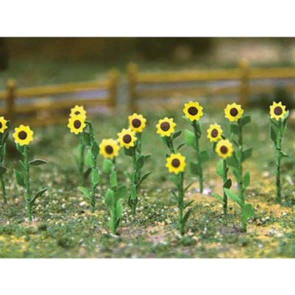 OakridgeStores.com | BACHMANN Sunflowers - 1" Tall (16/Pk) scale miniature landscaping (160-32506) 022899325064