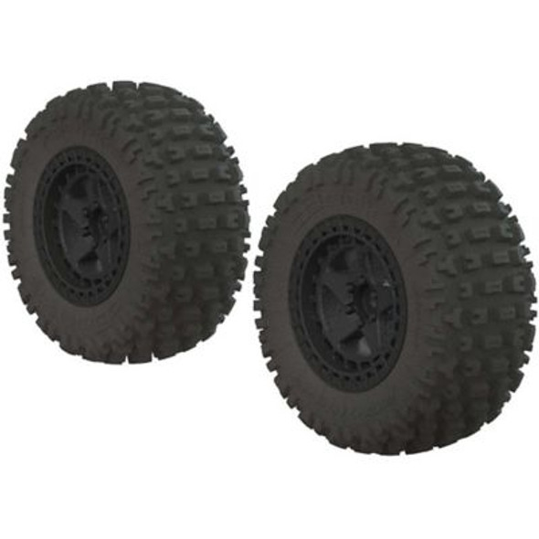 OakridgeStores.com | ARRMA AR550042 dBoots Fortress SC Tire & Wheel Set Glued Black (2) (ARA-C9630) 5052127029520