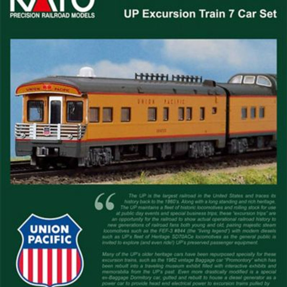OakridgeStores.com | KATO N Union Pacific Passenger Car Set, (7) (KAT-106086) 4949727662824