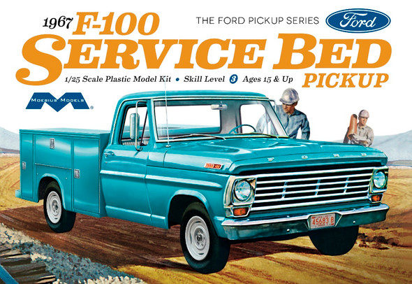 OakridgeStores.com | MOEBIUS MODELS 1/25 1967 Ford F100 Service Bed Plastic Model Pickup Truck Kit (MOE-1239) 707600112392