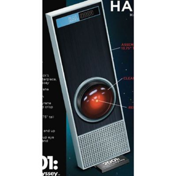 OakridgeStores.com | MOEBIUS MODELS 1:1 Scale 2001 Space Odyssey HAL9000 Computer Prop - 13.75" w/ LED Plastic Model Kit (MOE-20015) 707600200150