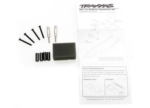 OakridgeStores.com | TRAXXAS RC Battery expansion kit (allows for installation of taller multi-cell battery packs) (TRA-3725X) 020334372598