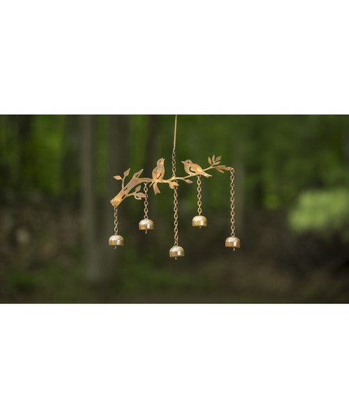 OakridgeStores.com | Ancient Graffiti - Birds on Branch with Bells (Flamed Metal) Wind Chime (ANCIENTAG1458) 638071787683