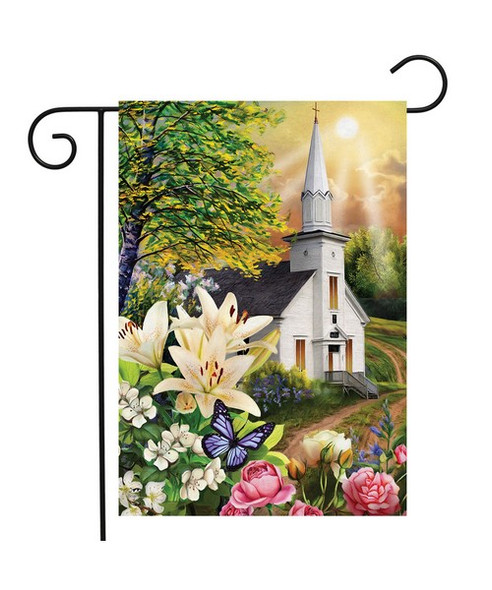 OakridgeStores.com | Briarwood Lane - Spring Church Garden Flag (BLG01209) 840011611549