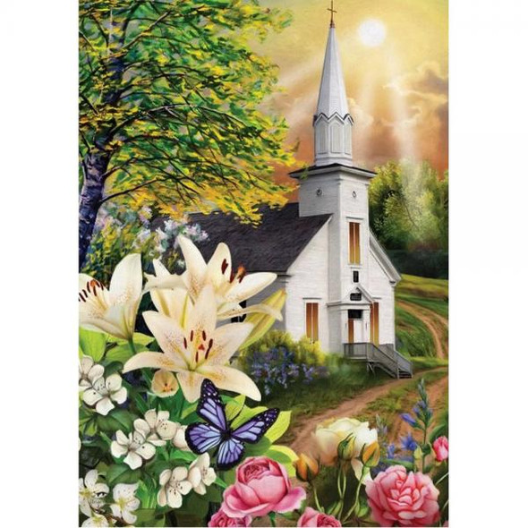 OakridgeStores.com | Briarwood Lane - Spring Church House Flag (BLH01209) 840011611556