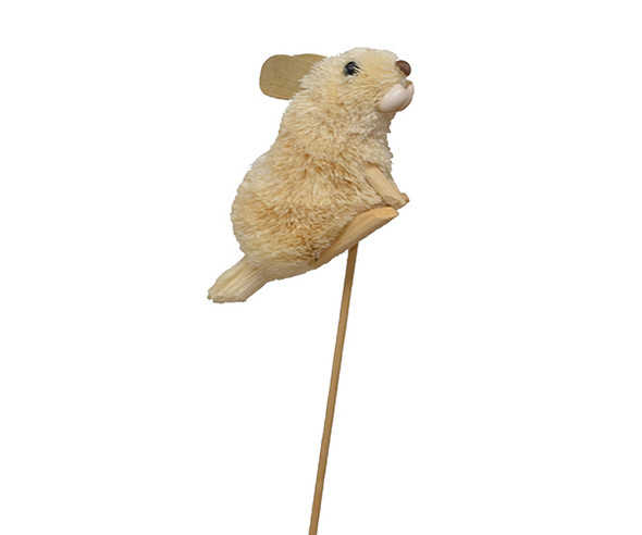 OakridgeStores.com | Brushart - White Bunny Rabbit Plant Stake Pal (BRUSHSK74W) 645194206359