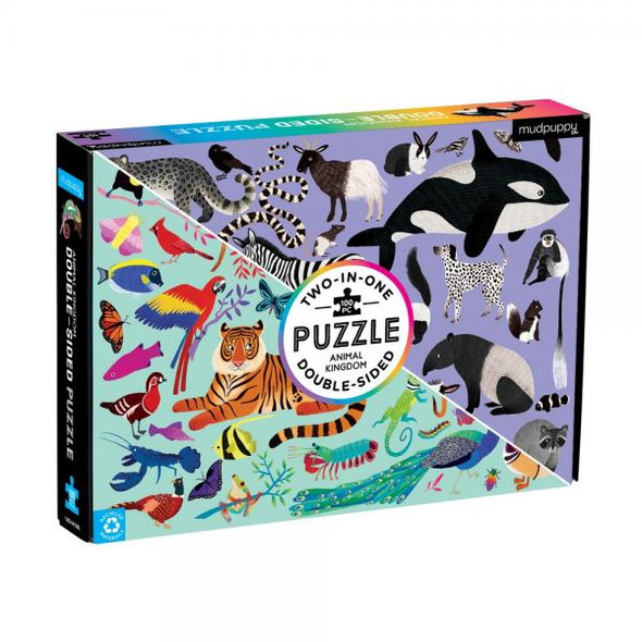 OakridgeStores.com | Chronicle Books - Animal Kingdom Double Sided 100 Piece Jigsaw Puzzle (CB9780735360464) 9780735360464