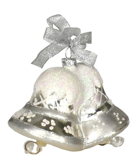 OakridgeStores.com | Cobane Studio LLC - Merry Bells - Silver Ornament (glass) (COBANEA252) 874504001050