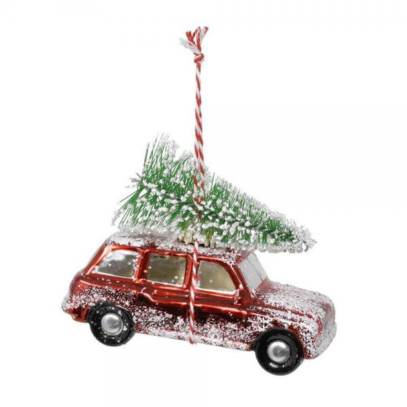 OakridgeStores.com | LS Arts Inc - Bringing Home the Tree (car) Christmas Ornament (GE2001) 645194082632