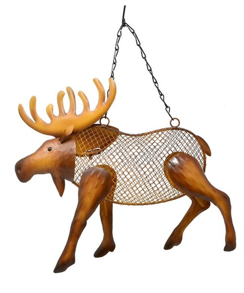 OakridgeStores.com | Gift Essentials - Moose Shaped Wire Mesh Bird Feeder 13"L (GEF1015) 645194082991