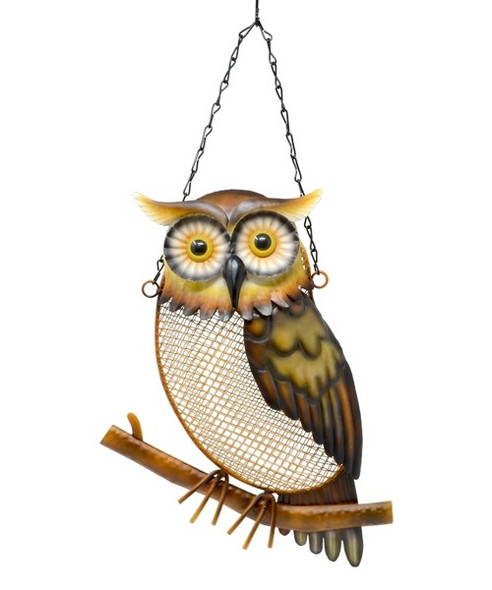OakridgeStores.com | Gift Essentials - Owl Shaped Wire Mesh Feeder 12H (GEF1018) 645194083028