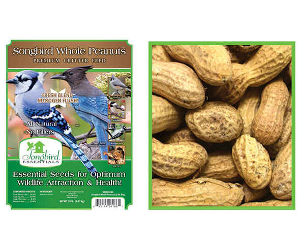 OakridgeStores.com | SE Seed - SONGBIRD WHOLE PEANUTS, Bird Feed 5 lb. bag (SESEED185GC) 645194561854