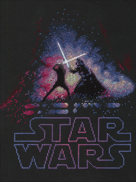 OakridgeStores.com | Dimensions Star Wars Counted Cross Stitch Kit 9"X12" - Luke & Darth Vader (14 Count) (70-35382) 088677353827