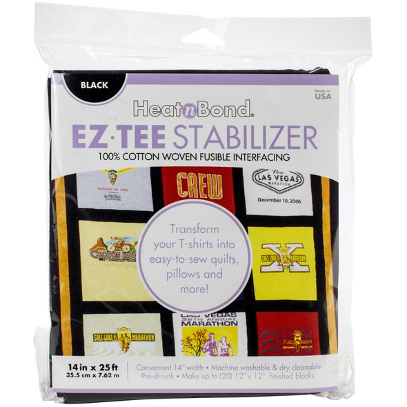 OakridgeStores.com | HeatnBond - EZ-TEE Woven Fusible Stabilizer - Black 14"X25' (Q2172) 000943921721