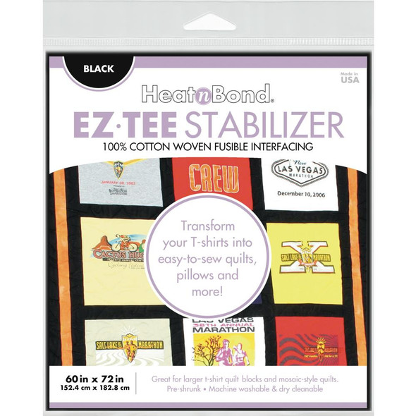 OakridgeStores.com | HeatnBond - EZ-TEE Woven Fusbile Stabilizer - Black 60"X72" (Q2174) 000943921745