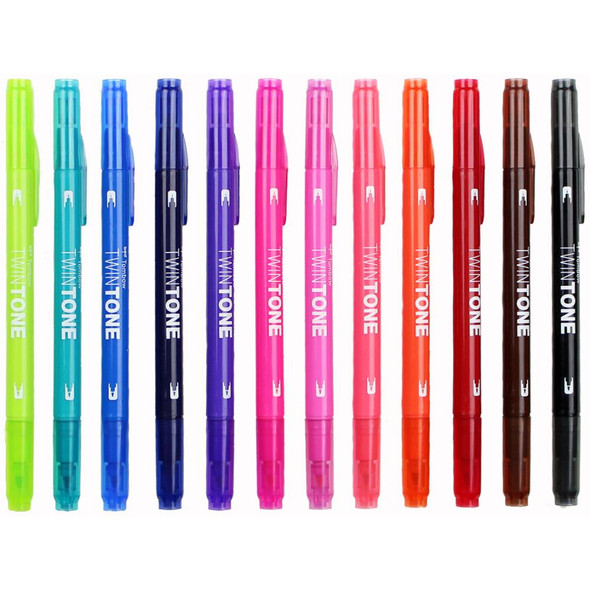 OakridgeStores.com | Tombow Twintone Marker Set 12/Pkg - Brights (61500) 085014615006