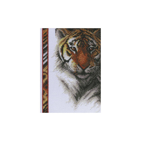 OakridgeStores.com | Janlynn Mini Counted Cross Stitch Kit 5"X7" - Wildlife Tiger (14 Count) (13-0261) 049489132611