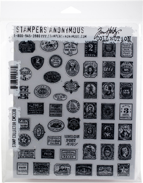 OakridgeStores.com | Tim Holtz Cling Stamps 7"X8.5" - Stamp Collector (CMS-LG-338) 752830095762