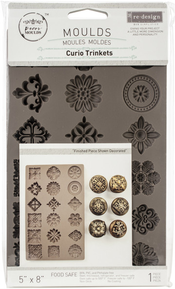 OakridgeStores.com | Prima Marketing Re-Design Mould 5"X8"X8mm - Curio Trinkets (MOULD-8856) 655350638856