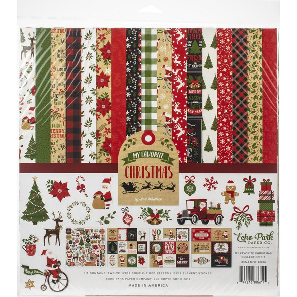 OakridgeStores.com | Echo Park Paper Collection Kit 12"X12" - My Favorite Christmas Theme Designs (MF190016) 644216886715