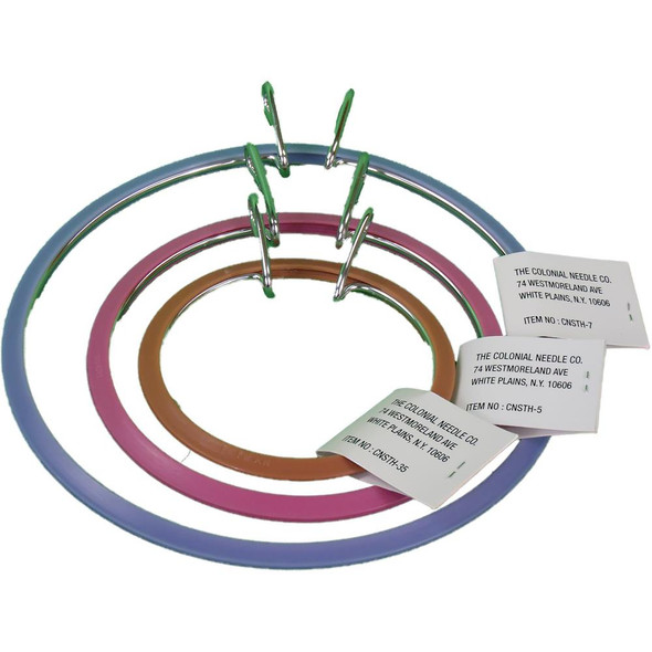 OakridgeStores.com | Frank A. Edmunds - Needle Art Spring Tension Hoop Set 3/Pkg - 3.5", 5" & 7" (CNSTH355) 715627235574