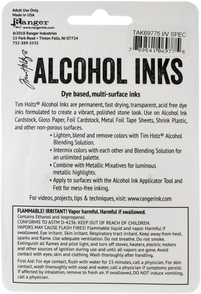 OakridgeStores.com | Tim Holtz Ranger - Alcohol Ink .5oz 3/Pkg - Indigo/Violet Spectrum (TAK-69775) 789541069775