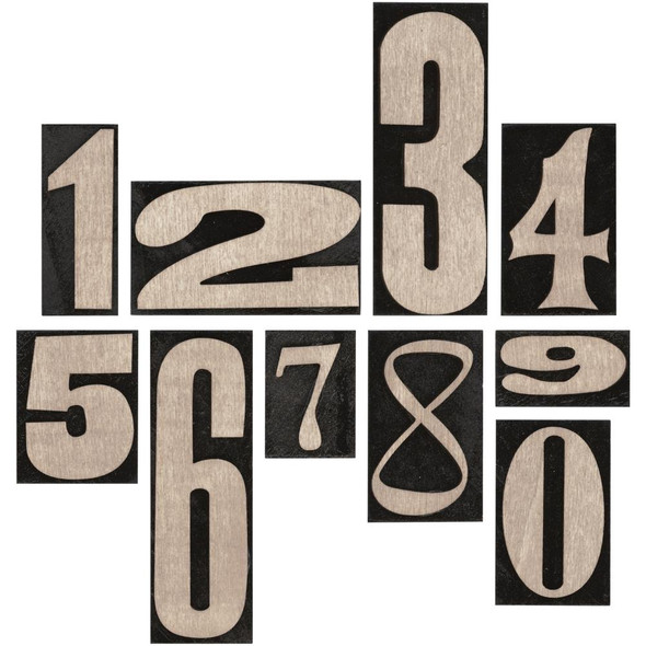 OakridgeStores.com | Tim Holtz - Advantus - Idea-Ology Number Blocks 10/Pkg -  (TH94037) 040861940374