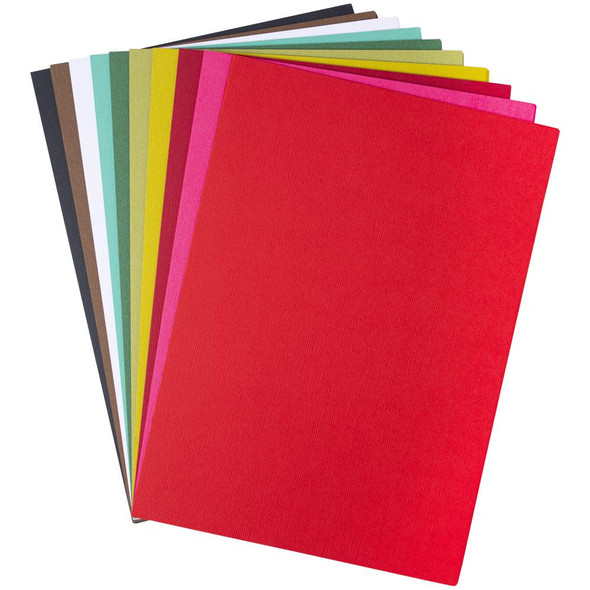 OakridgeStores.com | Sizzix - Surfacez Paper Cardstock Pack 8"X11.5" 60/Pkg - Festive, 10 Colors (663783) 630454256441