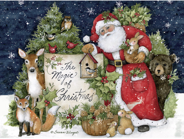 OakridgeStores.com | LANG - Magic Of Christmas (Santa Wildlife) Jigsaw Puzzle 500 Pieces 24"X18" (50391-65) 739744208259