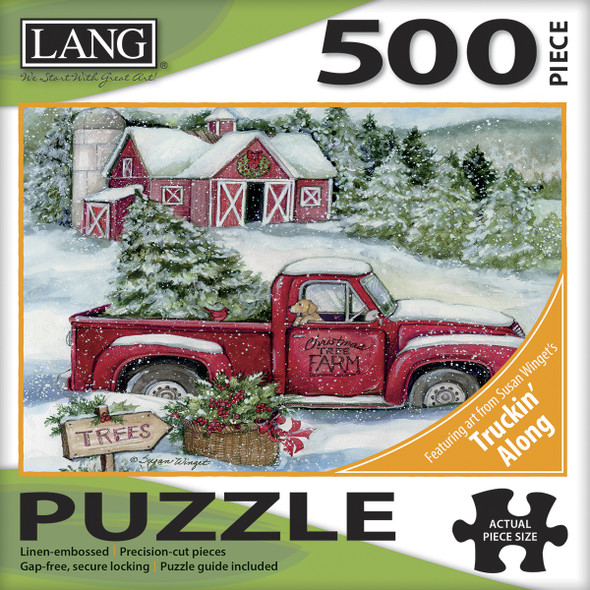 OakridgeStores.com | LANG - Santa's Truck (farm Christmas) Jigsaw Puzzle 500 Pieces 24"X18" (50391-67) 739744208273