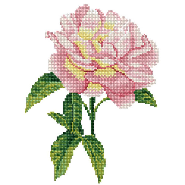 OakridgeStores.com | Diamond Dotz Diamond Embroidery Facet Art Kit 11"X14" - Pink Rose (DD5069) 4895225914968