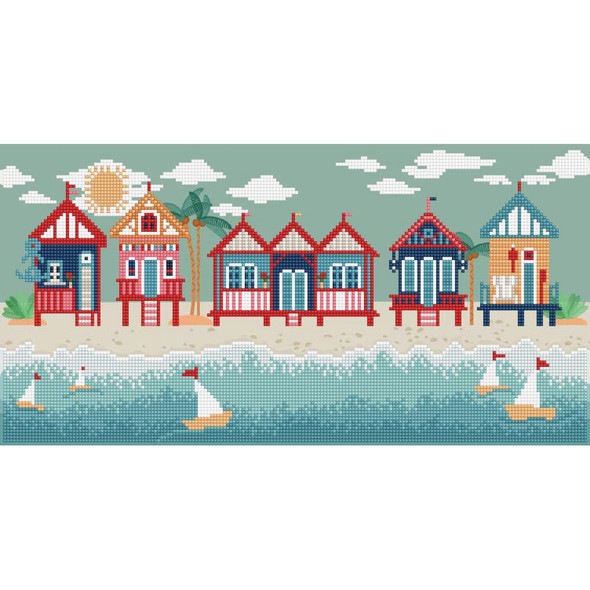 OakridgeStores.com | Diamond Dotz Diamond Embroidery Facet Art Kit 20"X10" - Seaside Days (DD7051) 4895225915118