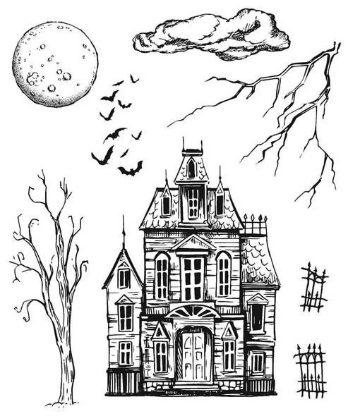 OakridgeStores.com | Tim Holtz Cling Stamps 7"X8.5" - Sketch Manor (CMS-408) 787790001133