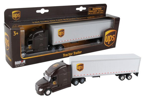 OakridgeStores.com | DARON - UPS Toy Truck Tractor Trailer  - 1/64 Scale (GW68061) 817346026065