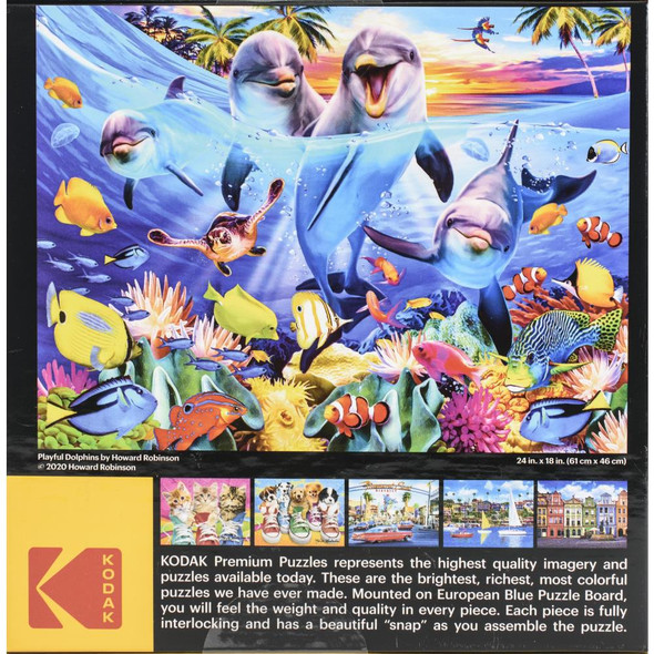 OakridgeStores.com | Cra-Z-Art - Premium Jigsaw Puzzle 350 Pieces 18"X24" - Playful Dolphins (8000ZZR) 4895145420075