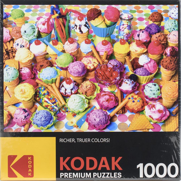 OakridgeStores.com | Cra-Z-Art - Premium Jigsaw Puzzle 1000 Pieces 20"X27" - Variety Of Colorful Ice Cream (8700ZZD) 4895145417457