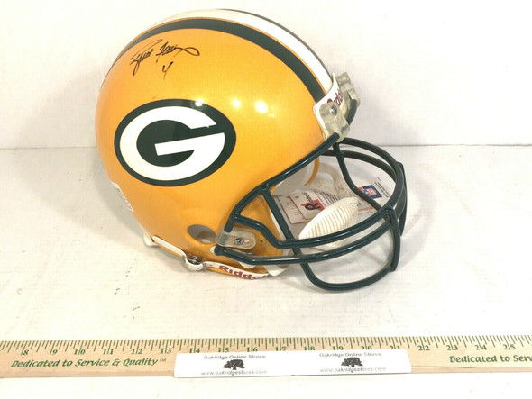 OakridgeStores.com | NFL Authentic Brett Favre Signed Full-Size Riddell Green Bay Packers Helmet