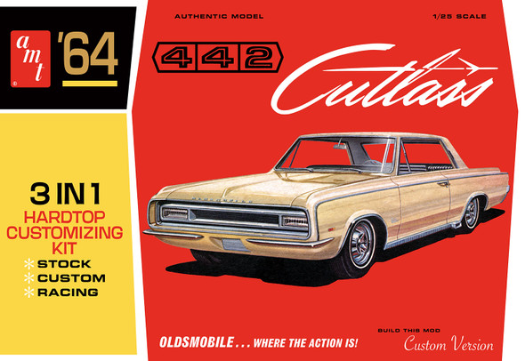 OakridgeStores.com | AMT - 1964 Olds Cutlass 442 Hardtop - Plastic Model Car Kit 849398017418