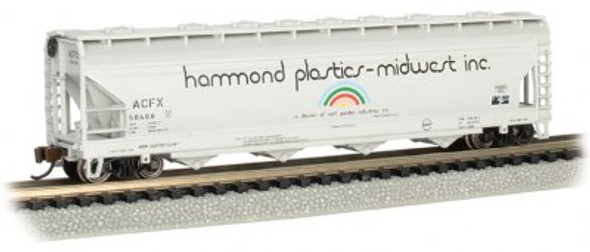 OakridgeStores.com | BACHMANN - N Scale - Hammond Plastics #58468 - ACF 56' 4-Bay Center Flow Hopper 022899175638