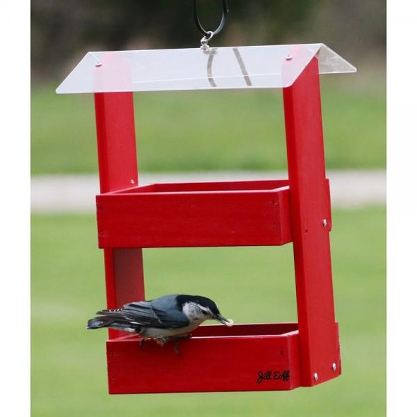 OakridgeStores.com | BACKYARD ESSENTIALS - Double Option Red Platform Feeder 645194082588